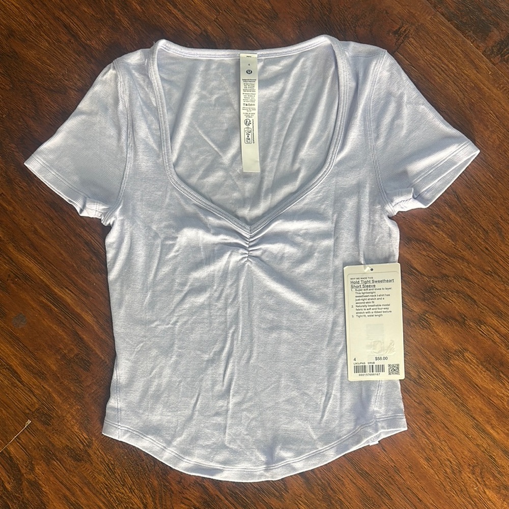 Lululemon Hold Tight Sweetheart Short Sleeve Size 4
